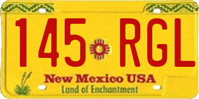 NM license plate 145RGL