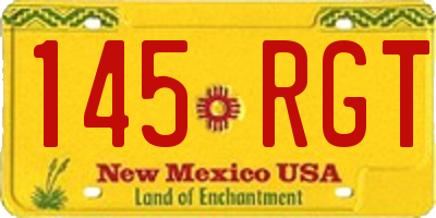 NM license plate 145RGT