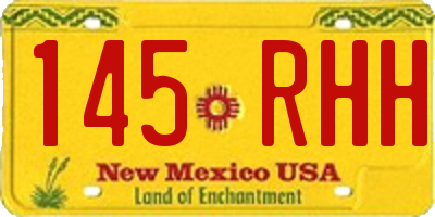 NM license plate 145RHH