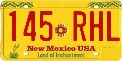 NM license plate 145RHL