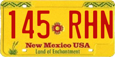 NM license plate 145RHN