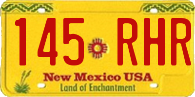 NM license plate 145RHR