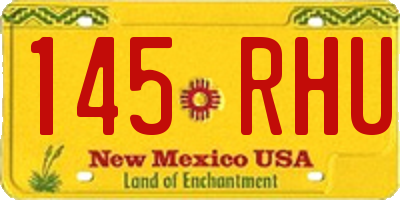 NM license plate 145RHU
