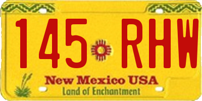NM license plate 145RHW