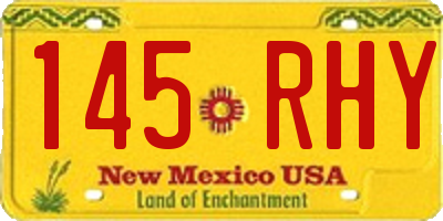 NM license plate 145RHY