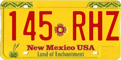 NM license plate 145RHZ