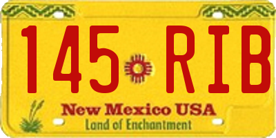 NM license plate 145RIB
