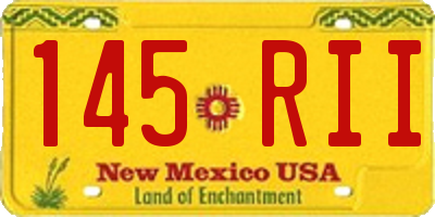 NM license plate 145RII