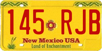NM license plate 145RJB