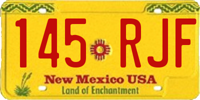NM license plate 145RJF