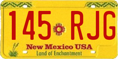 NM license plate 145RJG