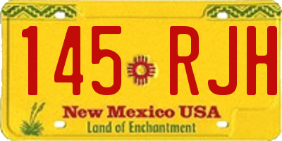 NM license plate 145RJH