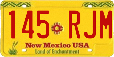 NM license plate 145RJM