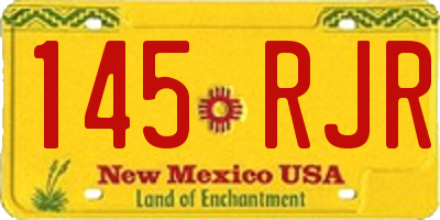NM license plate 145RJR
