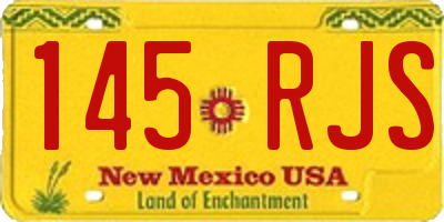 NM license plate 145RJS