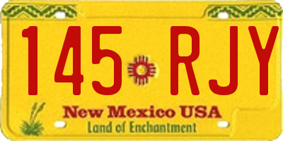 NM license plate 145RJY