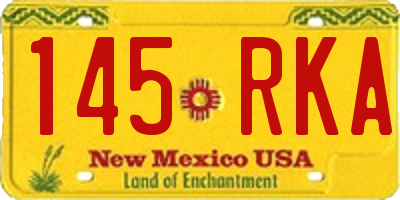 NM license plate 145RKA