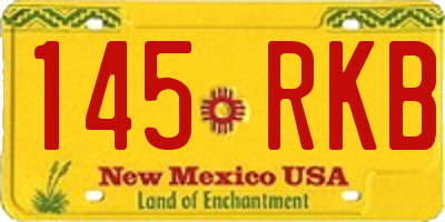 NM license plate 145RKB