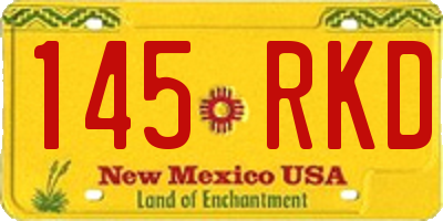 NM license plate 145RKD
