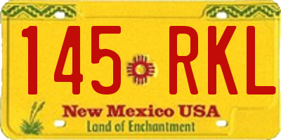 NM license plate 145RKL