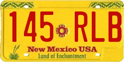 NM license plate 145RLB