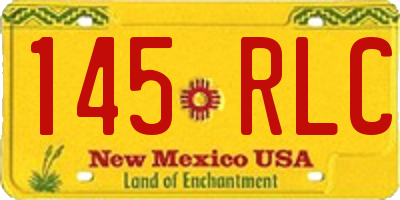 NM license plate 145RLC