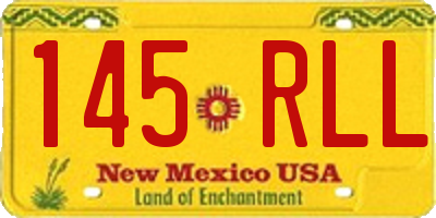 NM license plate 145RLL