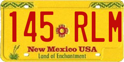 NM license plate 145RLM