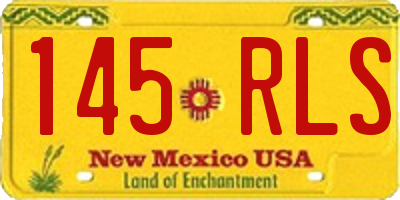 NM license plate 145RLS