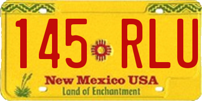 NM license plate 145RLU