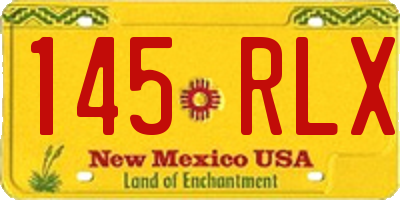NM license plate 145RLX