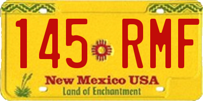 NM license plate 145RMF