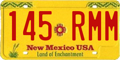 NM license plate 145RMM