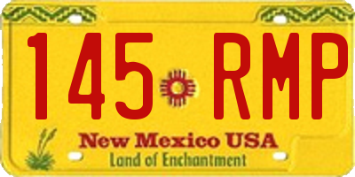 NM license plate 145RMP