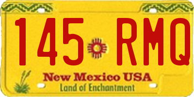 NM license plate 145RMQ