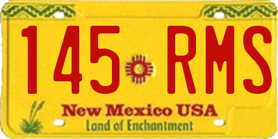 NM license plate 145RMS