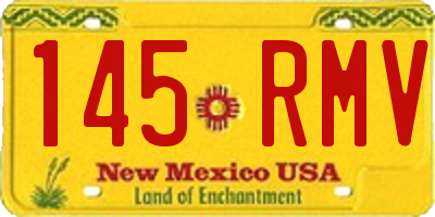 NM license plate 145RMV