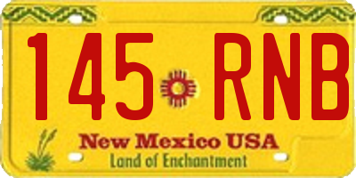 NM license plate 145RNB