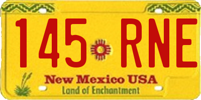 NM license plate 145RNE