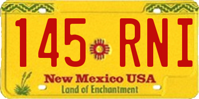 NM license plate 145RNI