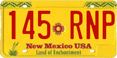NM license plate 145RNP