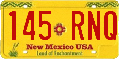 NM license plate 145RNQ