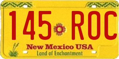 NM license plate 145ROC