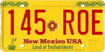 NM license plate 145ROE