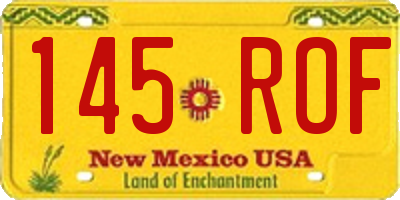 NM license plate 145ROF