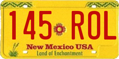 NM license plate 145ROL