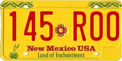 NM license plate 145ROO