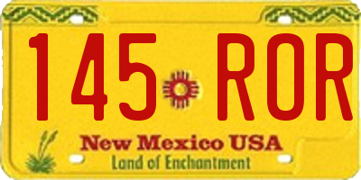 NM license plate 145ROR