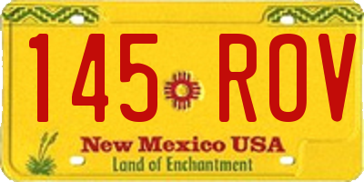 NM license plate 145ROV