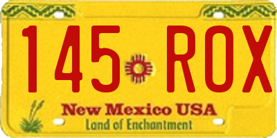 NM license plate 145ROX